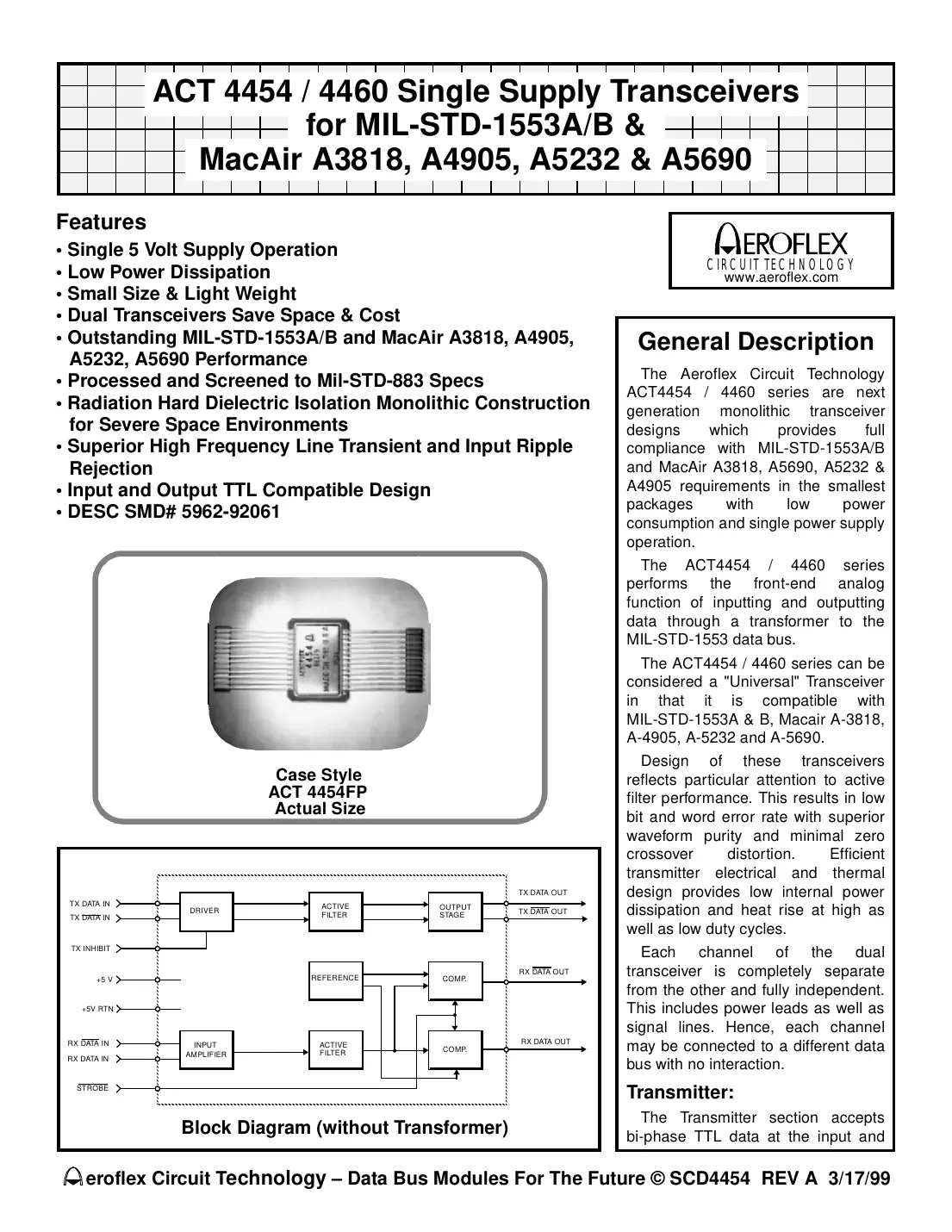 act4454 Datasheet Page 1