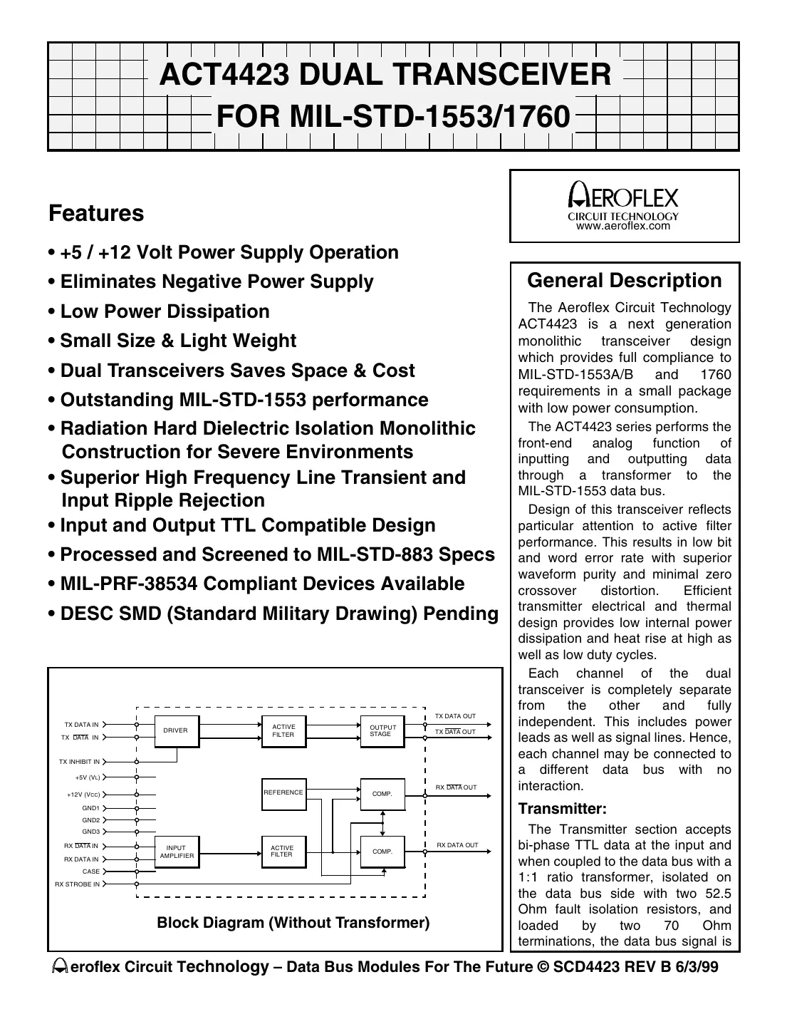 act4423 Datasheet Page 1