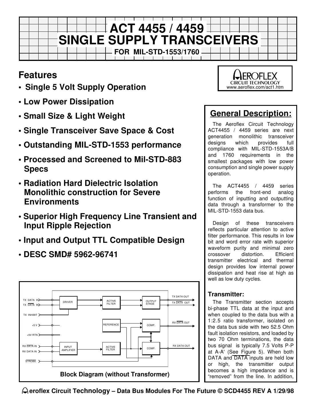 act4455 Datasheet Page 1