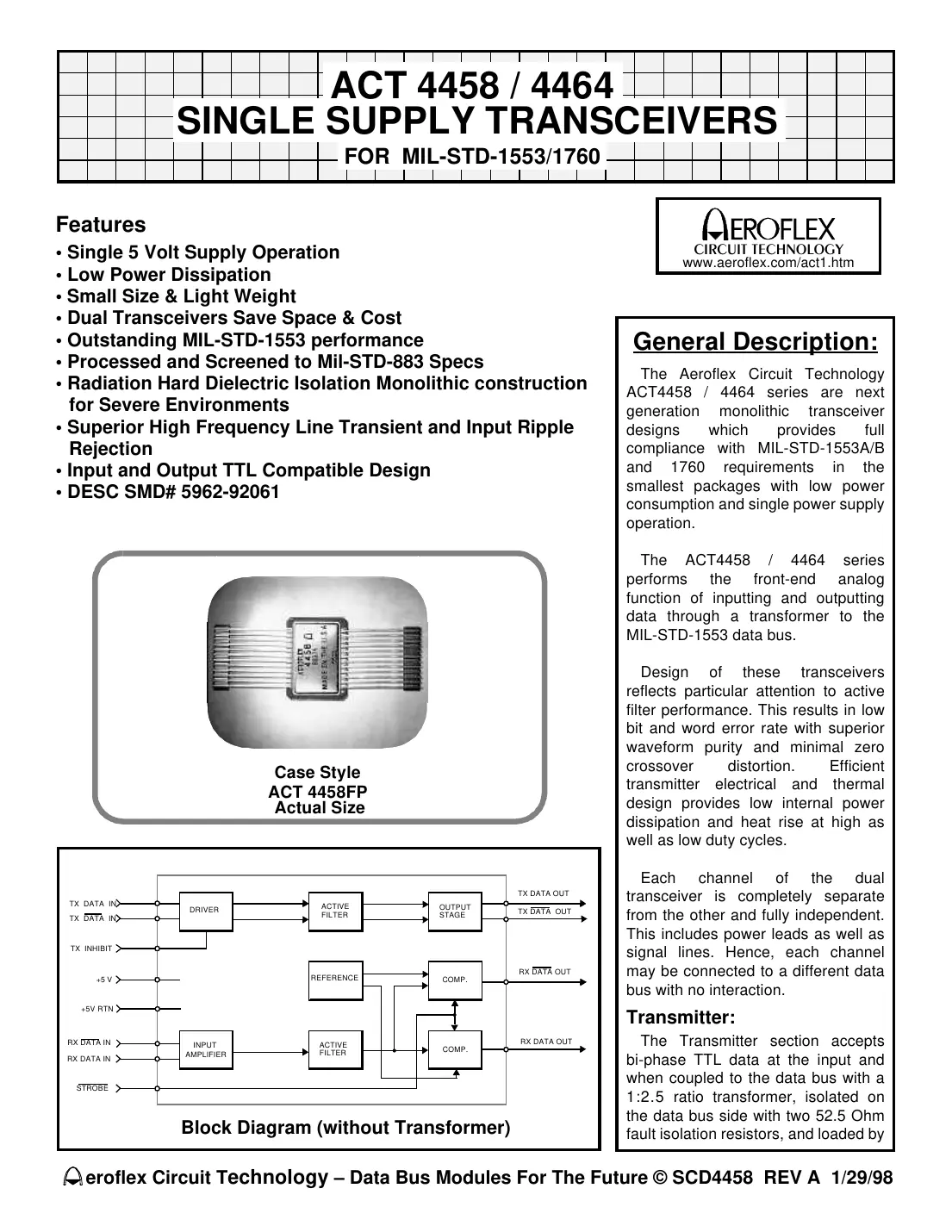 act4458 Datasheet Page 1
