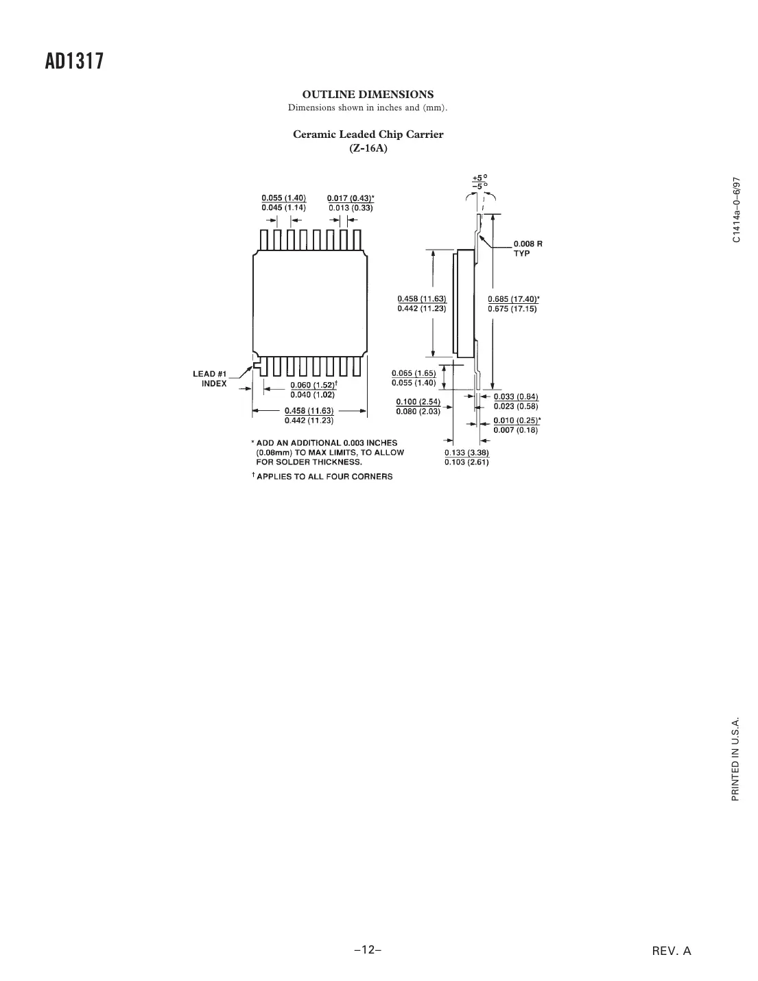 ad1317 Datasheet Page 12
