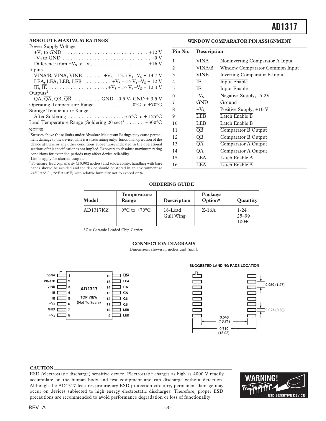 ad1317 Datasheet Page 3