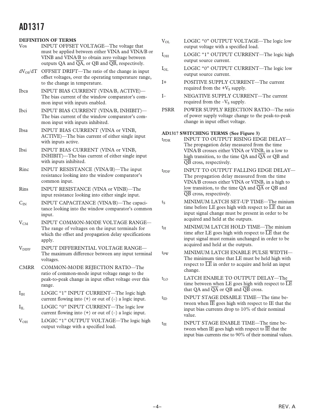 ad1317 Datasheet Page 4