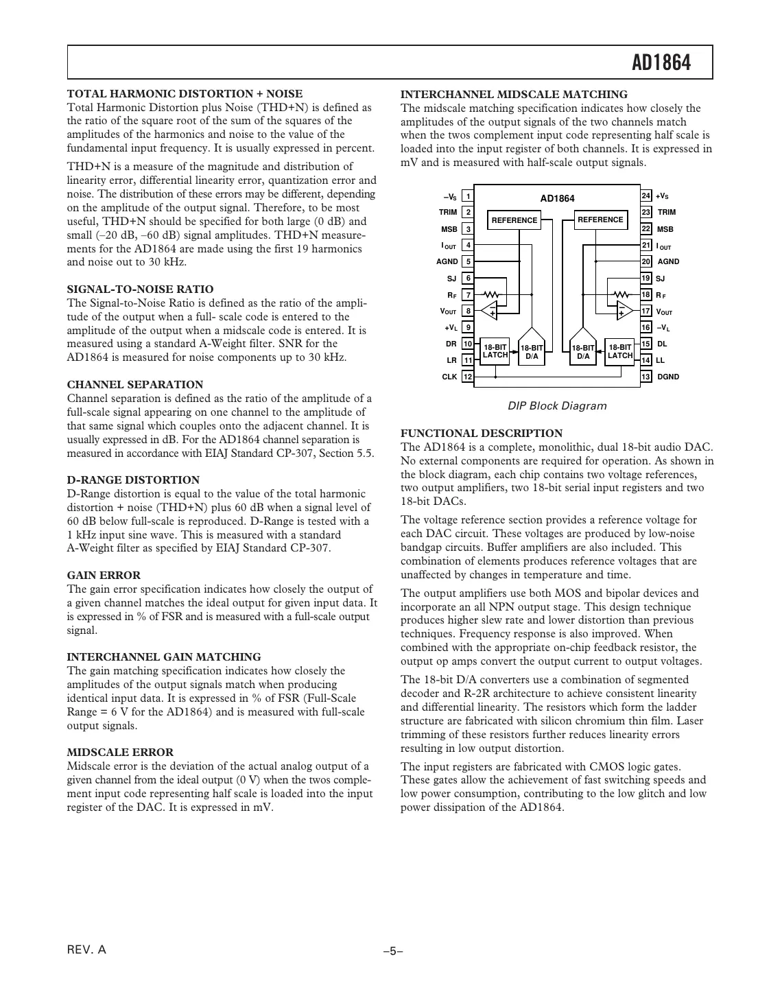 ad1864 Datasheet Page 5