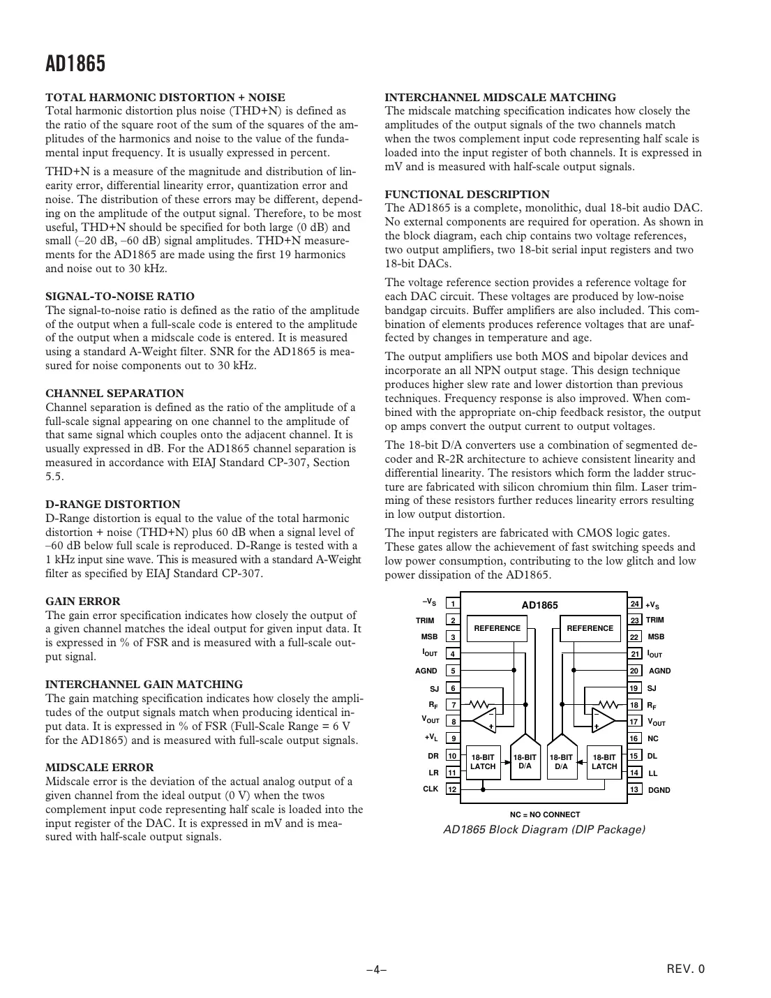 ad1865 Datasheet Page 4