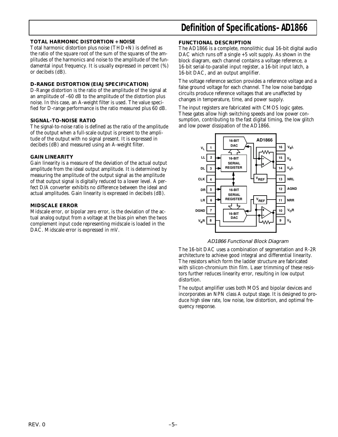ad1866 Datasheet Page 5