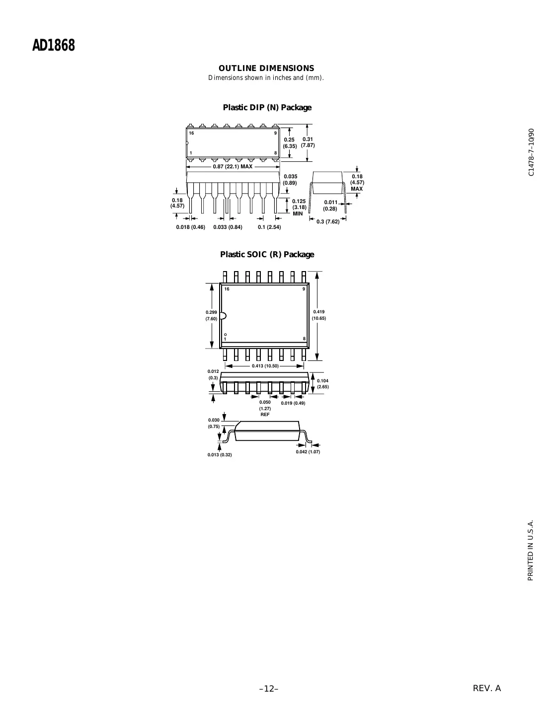 ad1868 Datasheet Page 12