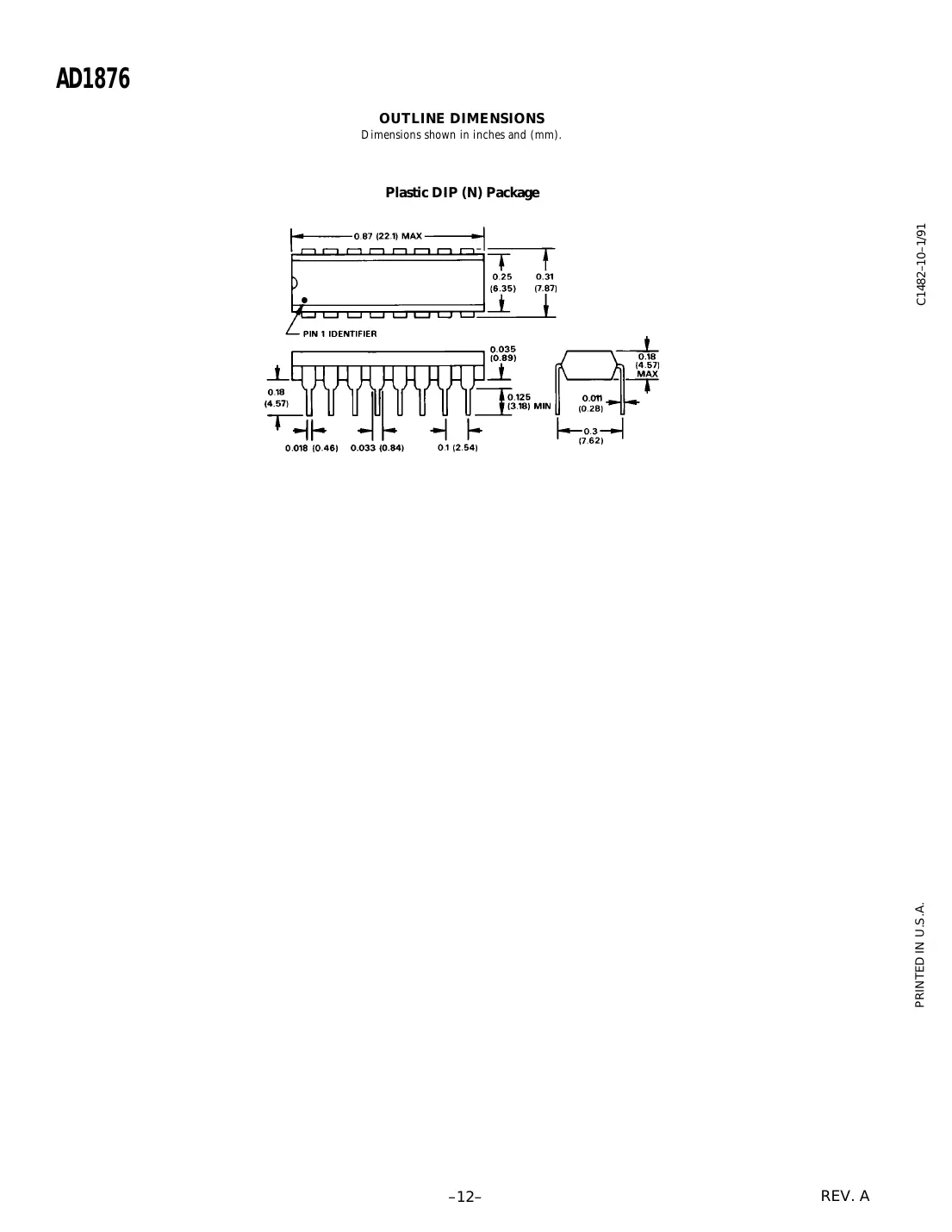 ad1876 Datasheet Page 12