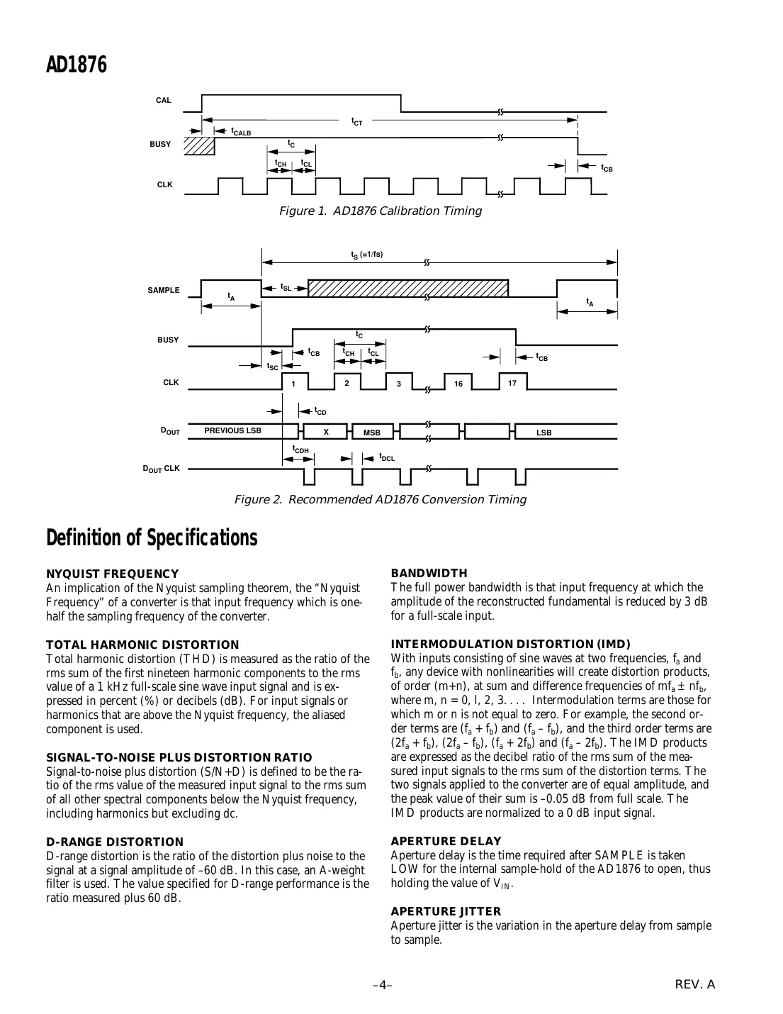 ad1876 Datasheet Page 4