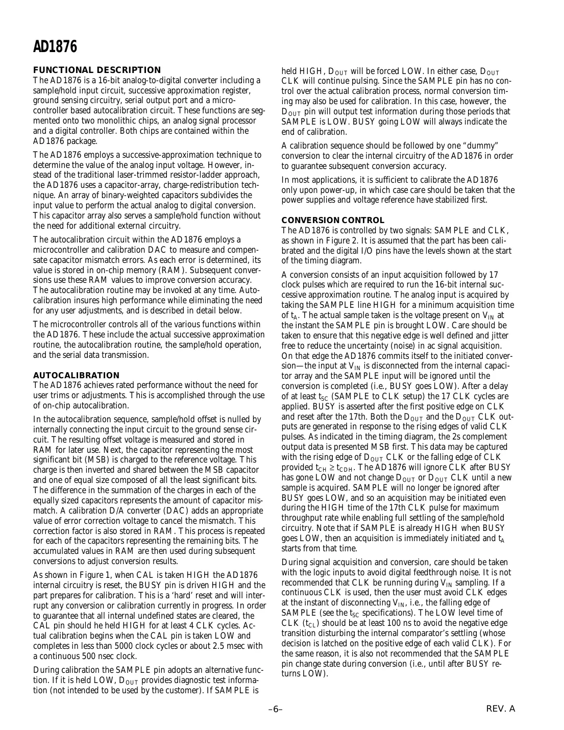 ad1876 Datasheet Page 6