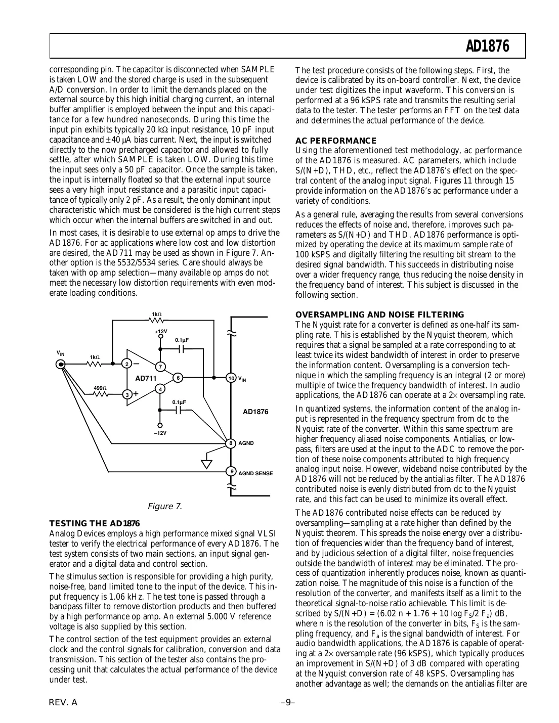 ad1876 Datasheet Page 9
