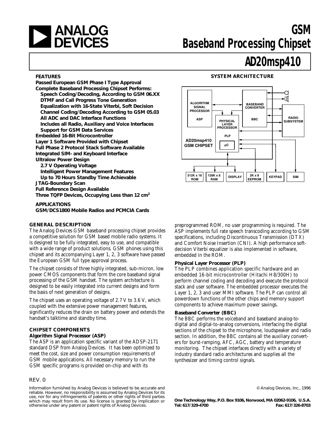 ad20msp410 Datasheet Page 1