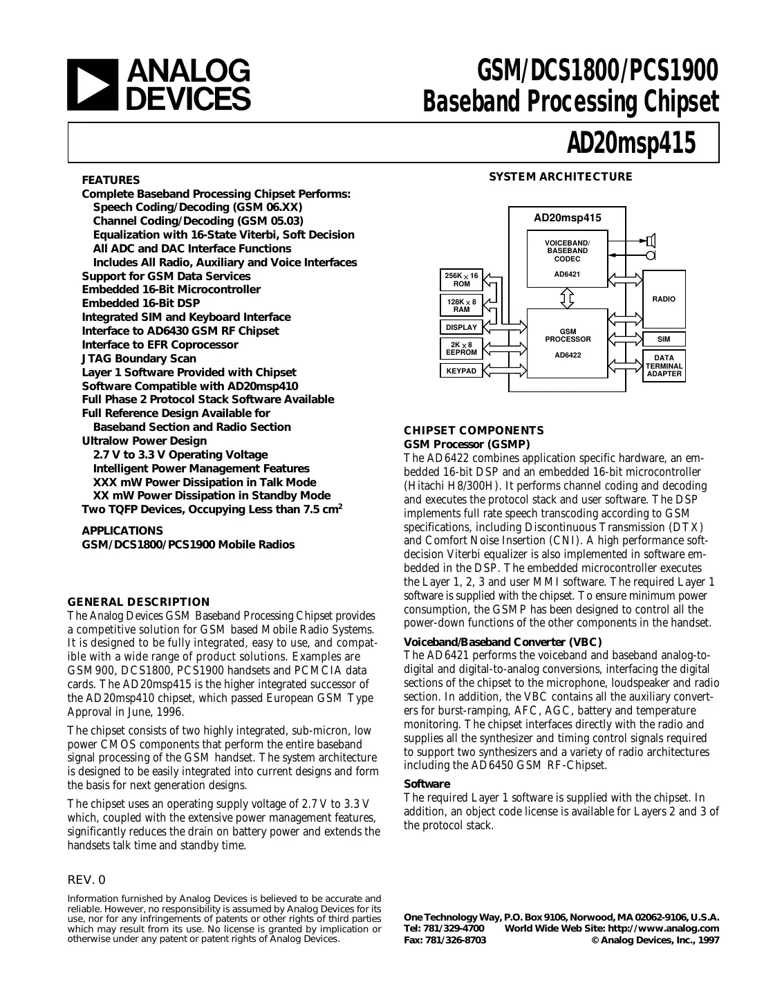 ad20msp415 Datasheet Page 1