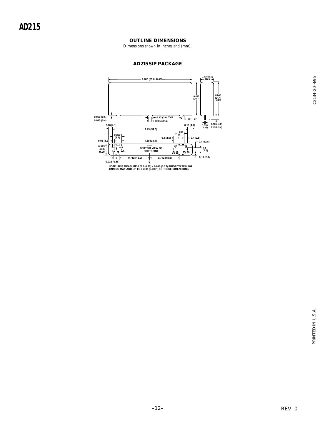 ad215 Datasheet Page 12