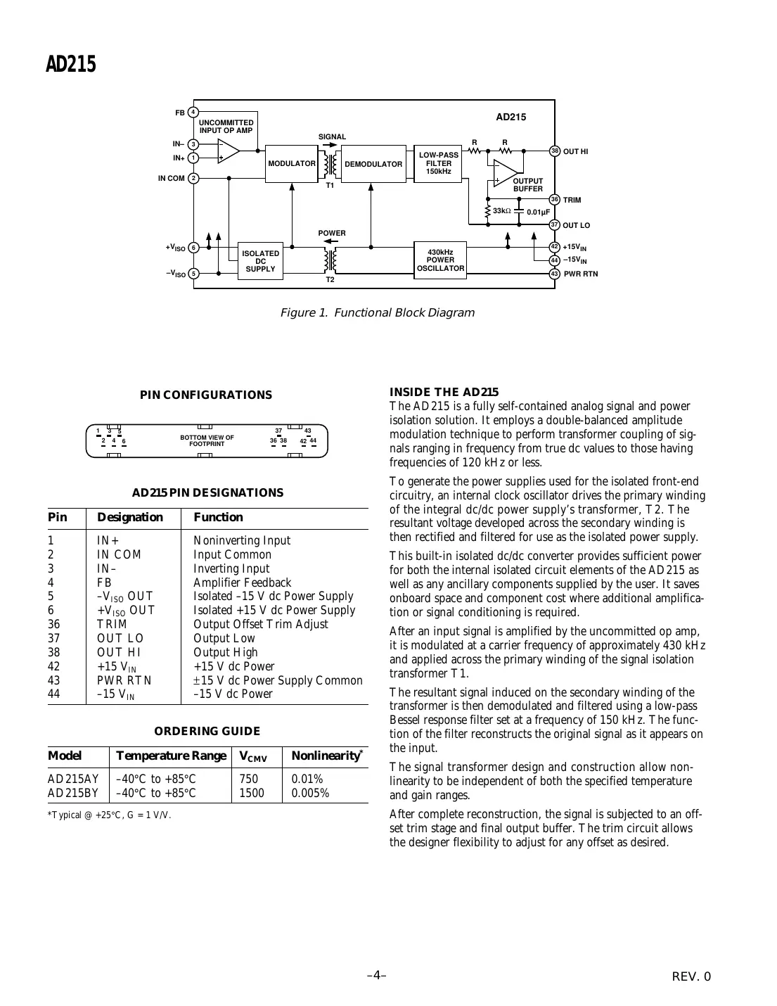 ad215 Datasheet Page 4
