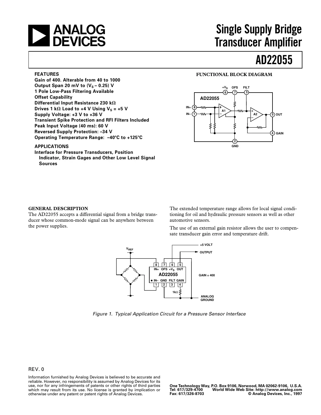 ad22055 Datasheet Page 1