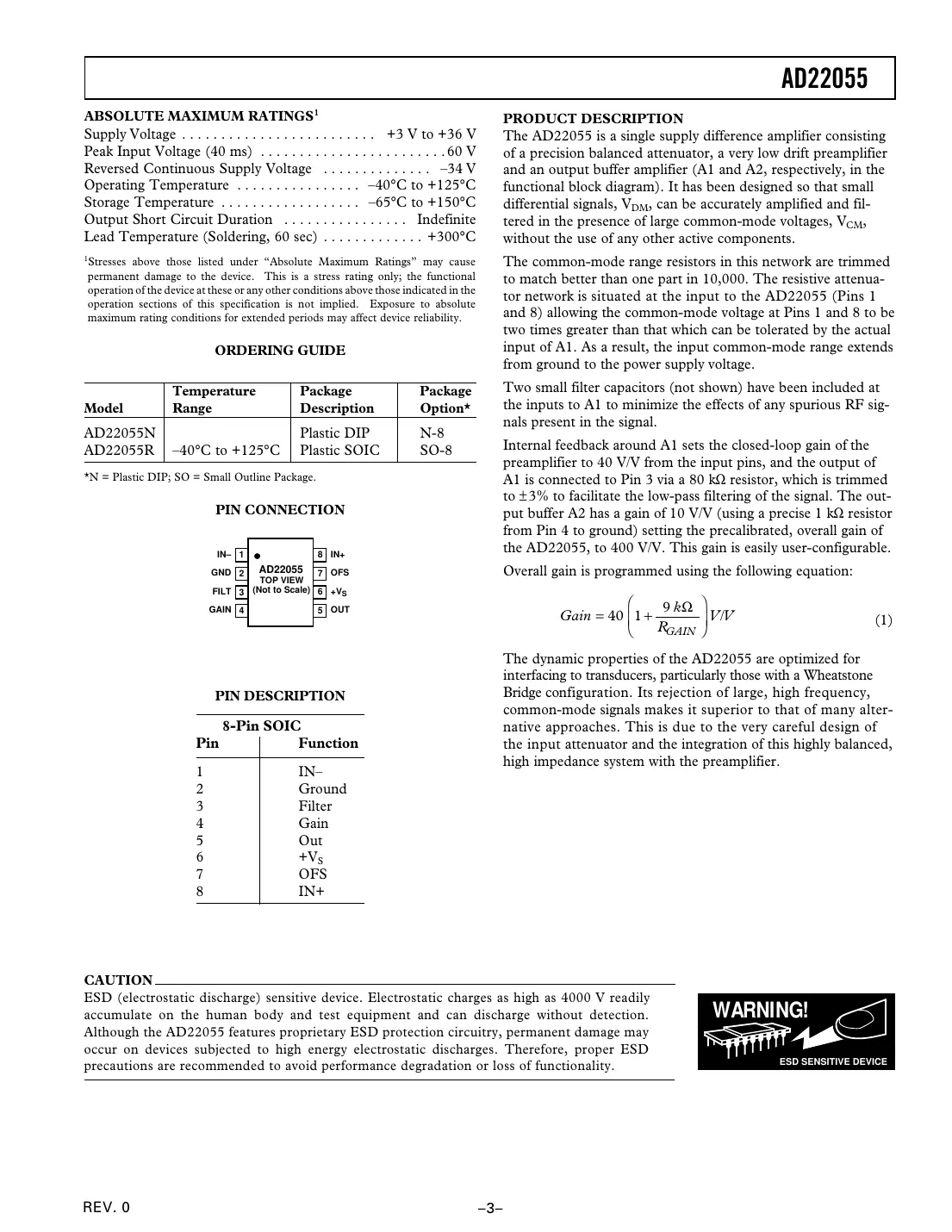 ad22055 Datasheet Page 3