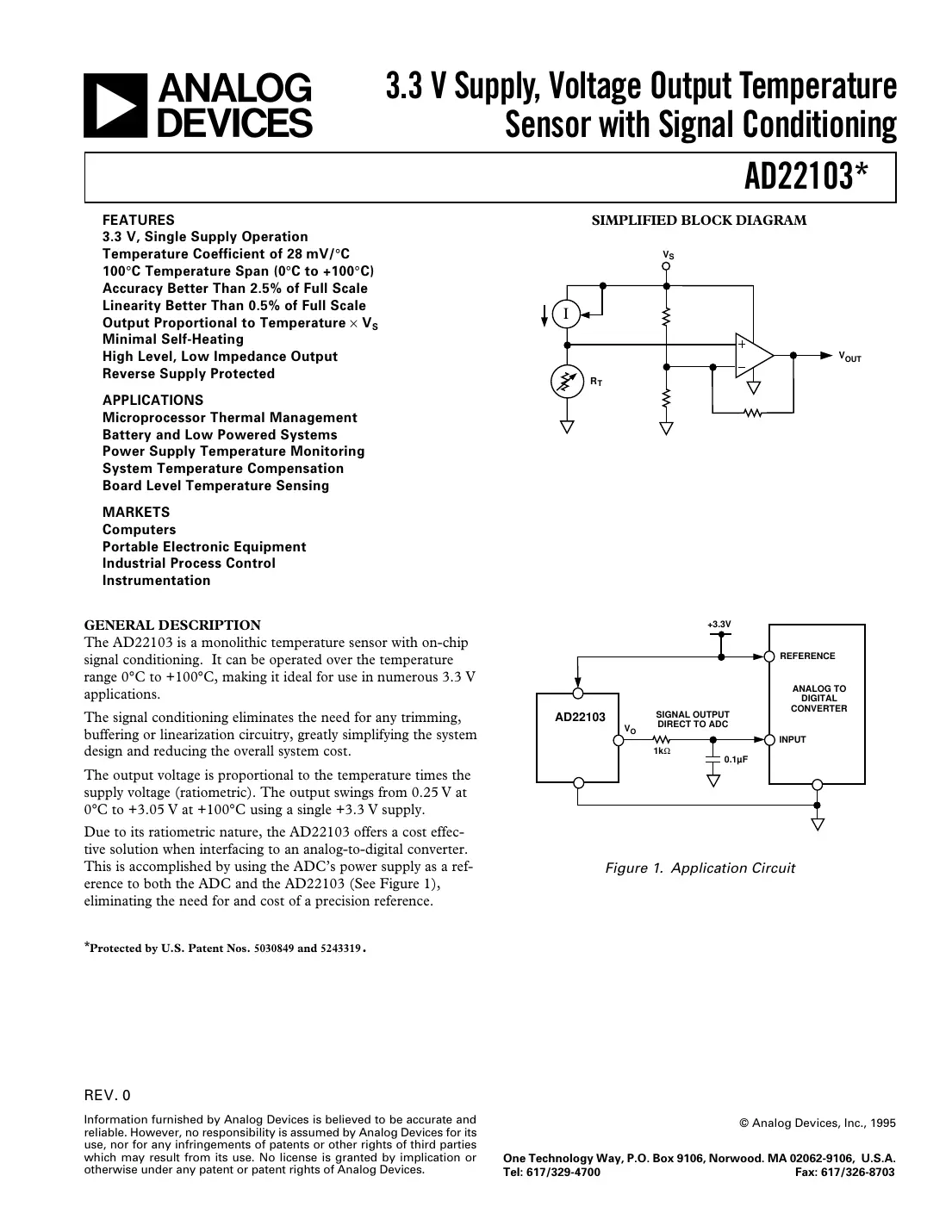 ad22103 Datasheet Page 1