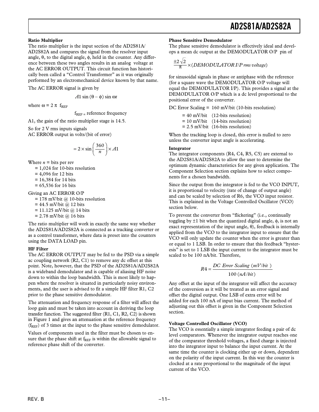 ad2s81a Datasheet Page 11