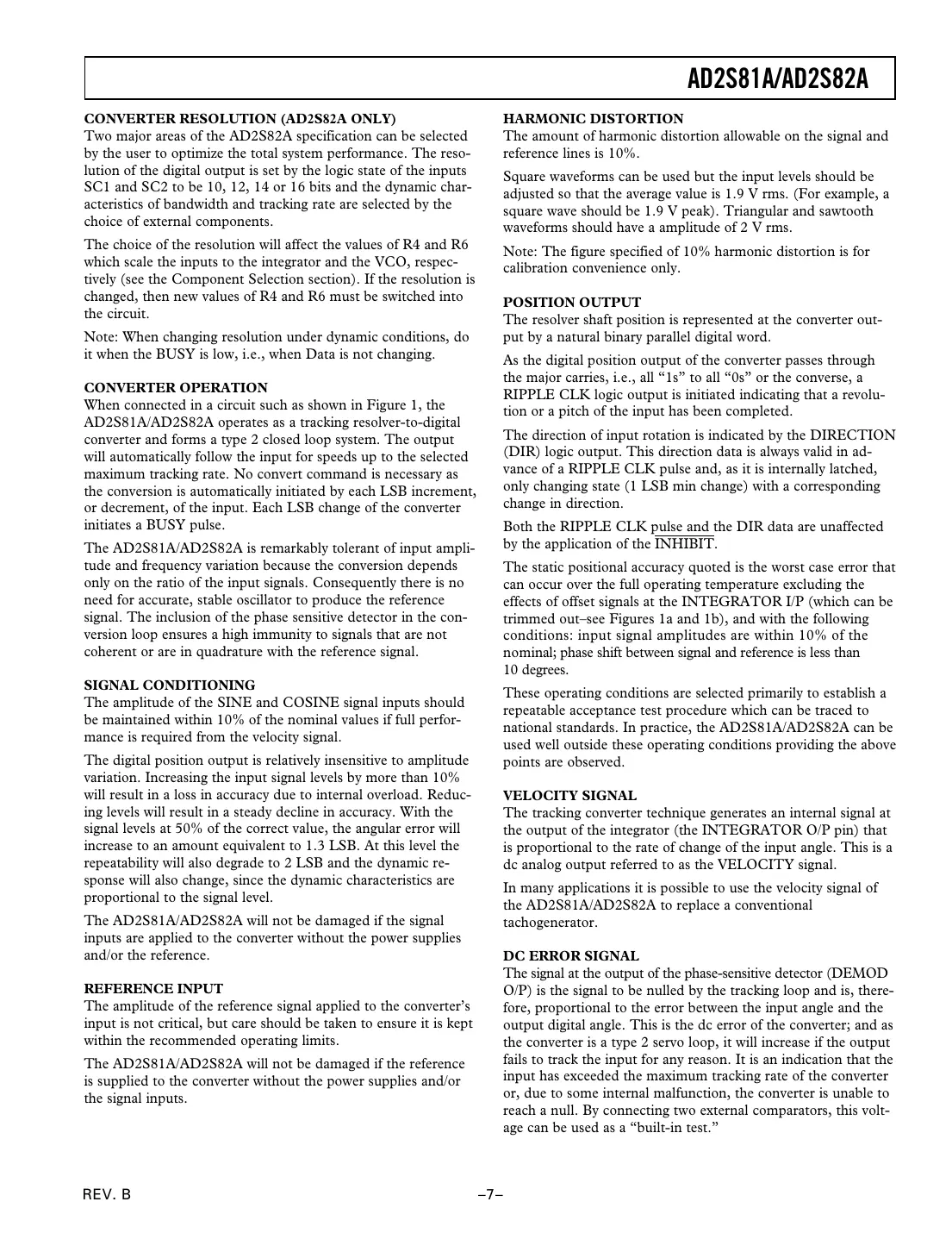 ad2s81a Datasheet Page 7