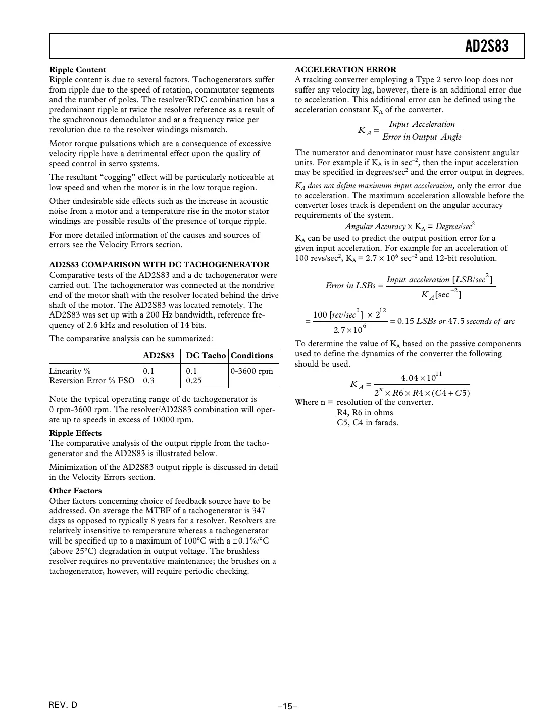ad2s83 Datasheet Page 15