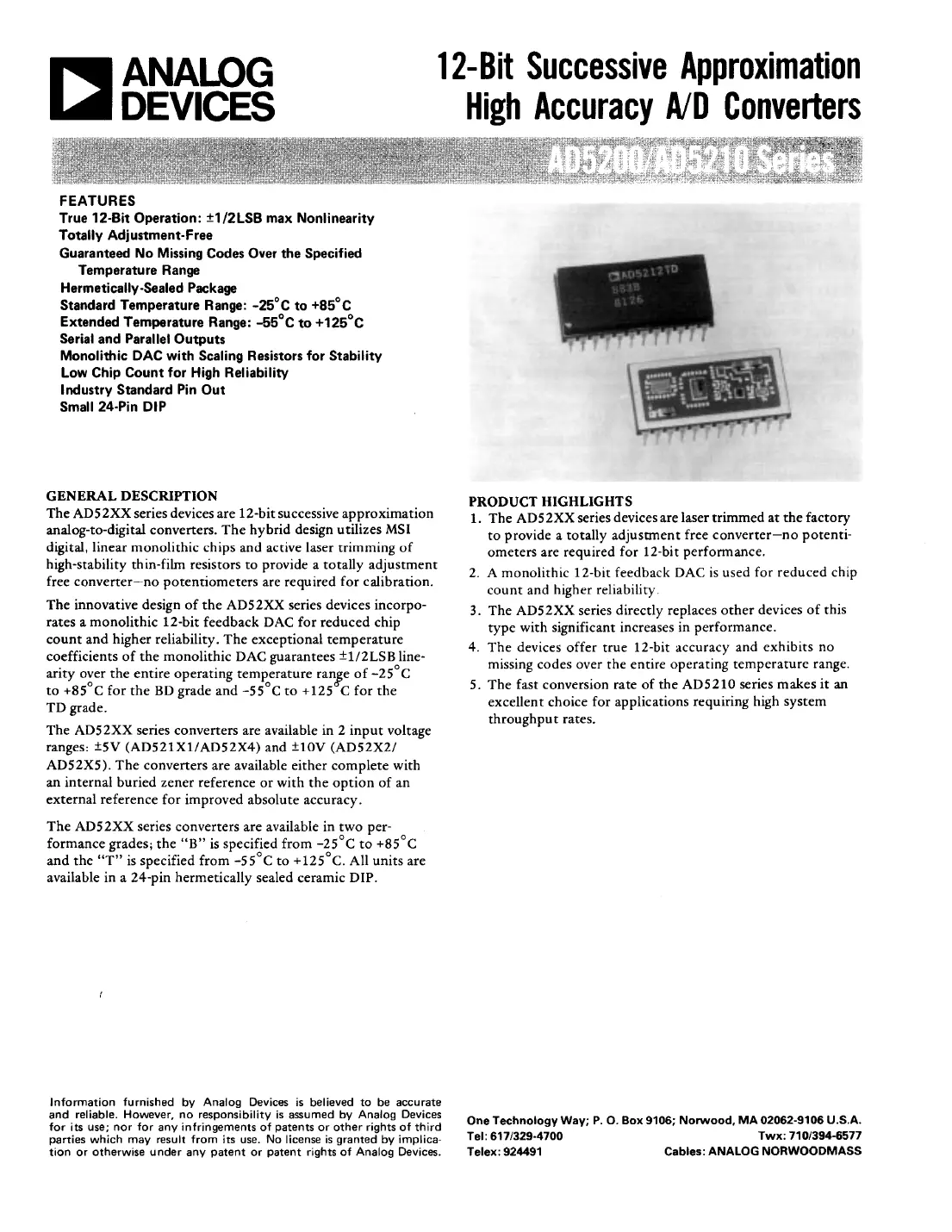 ad5200 Datasheet Page 1