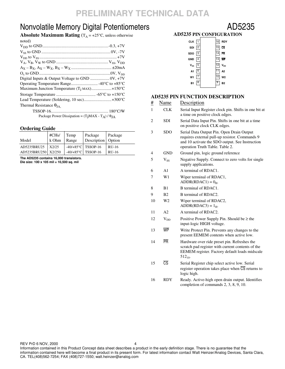 ad5235 Datasheet Page 4