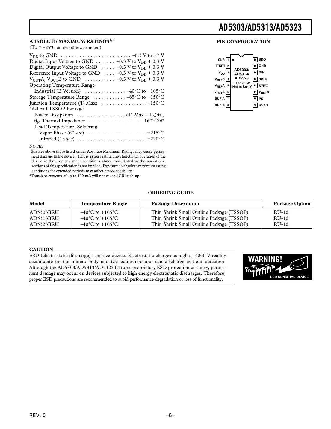 ad5303 Datasheet Page 5