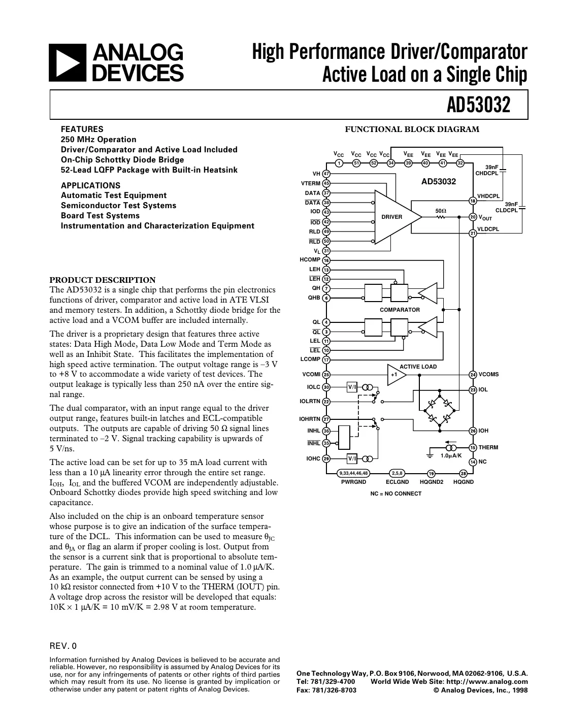 ad53032 Datasheet Page 1