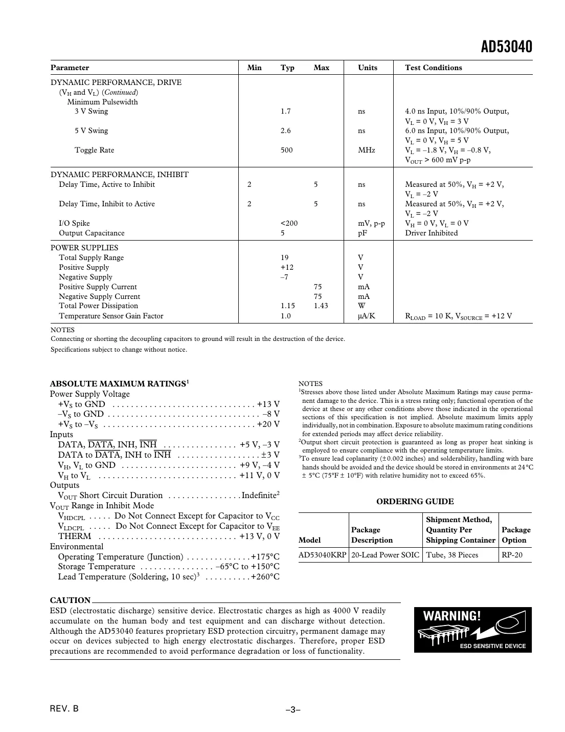 ad53040 Datasheet Page 3