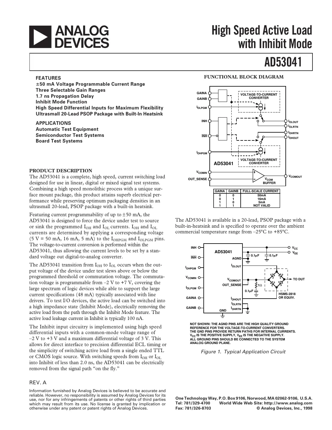 ad53041 Datasheet Page 1