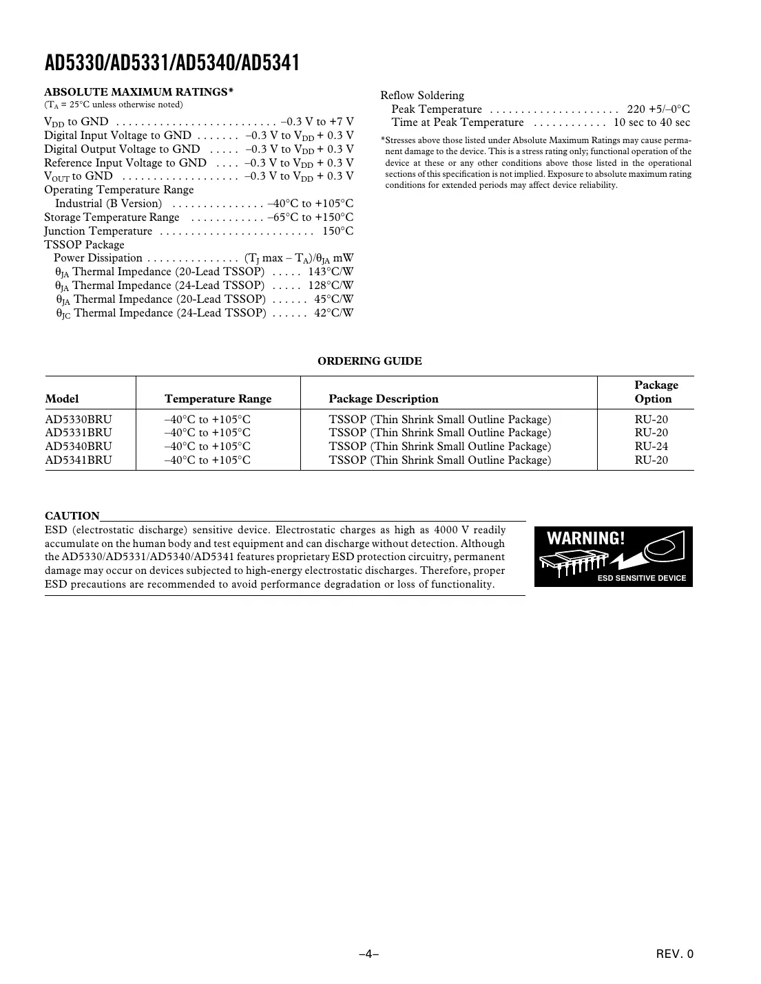 ad5330 Datasheet Page 4