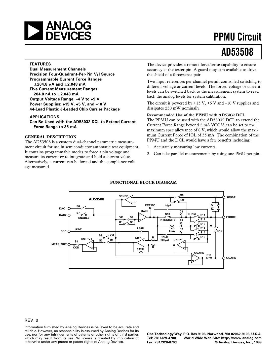 ad53508 Datasheet Page 1