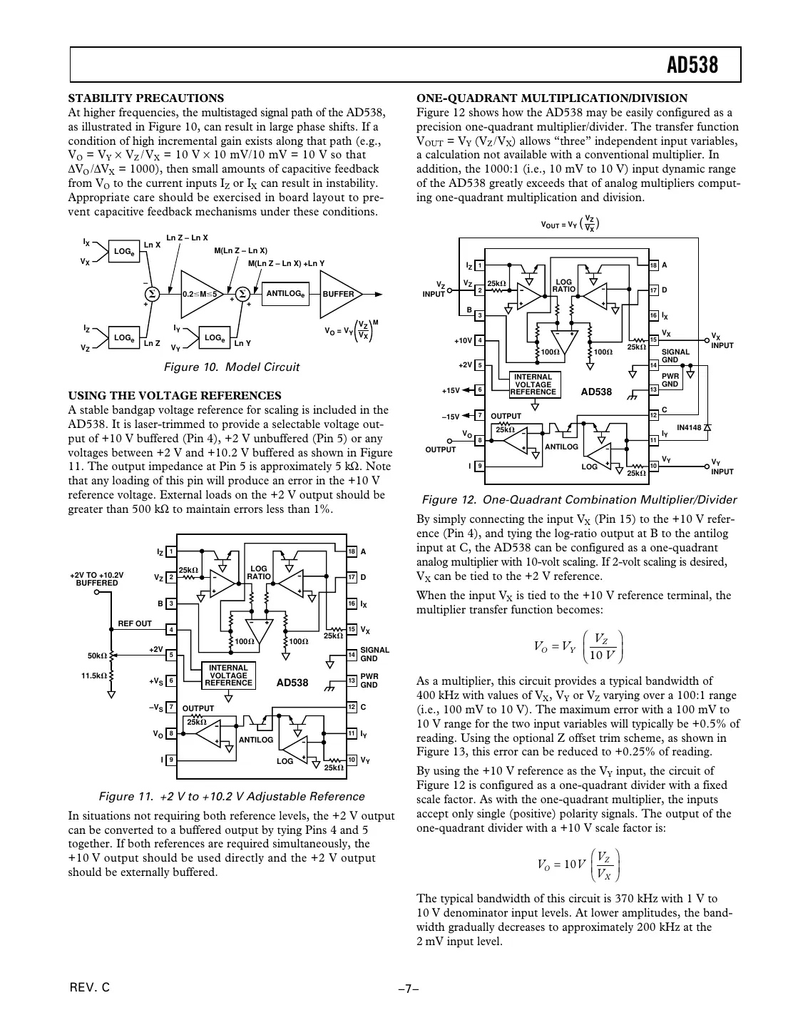 ad538 Datasheet Page 7