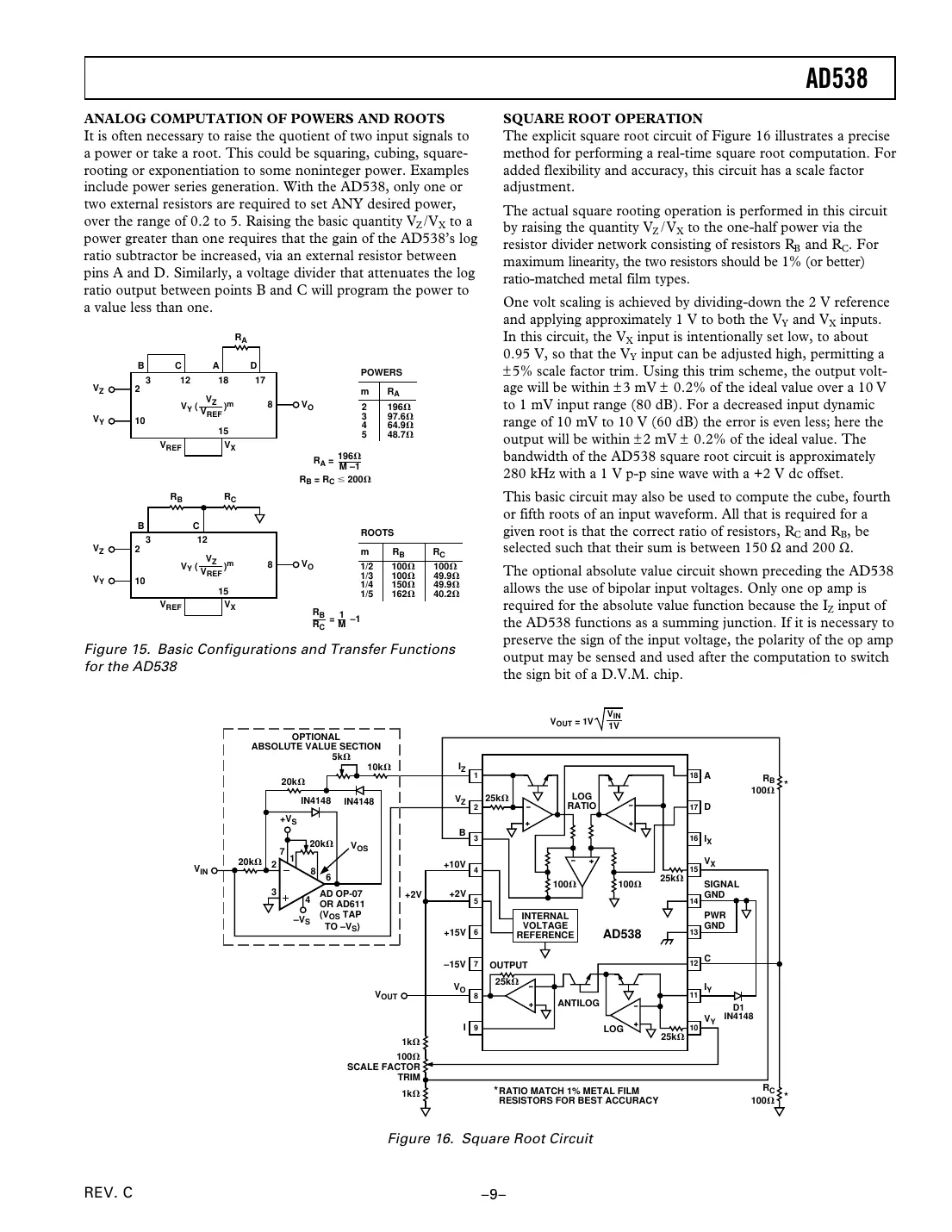 ad538 Datasheet Page 9