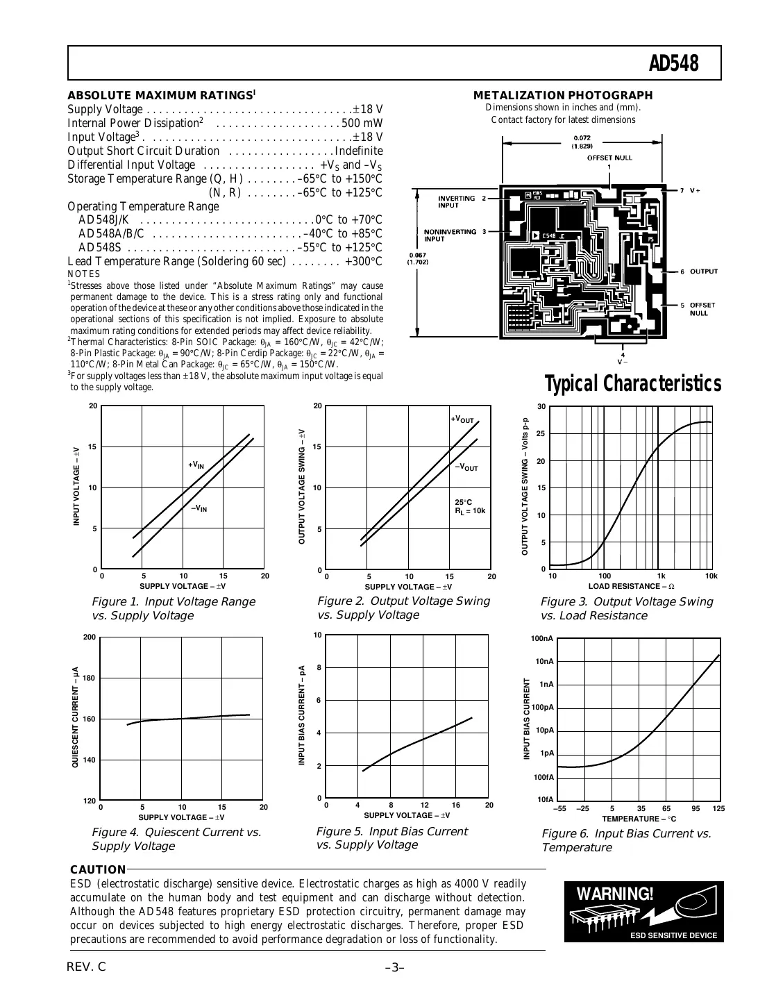 ad548 Datasheet Page 3
