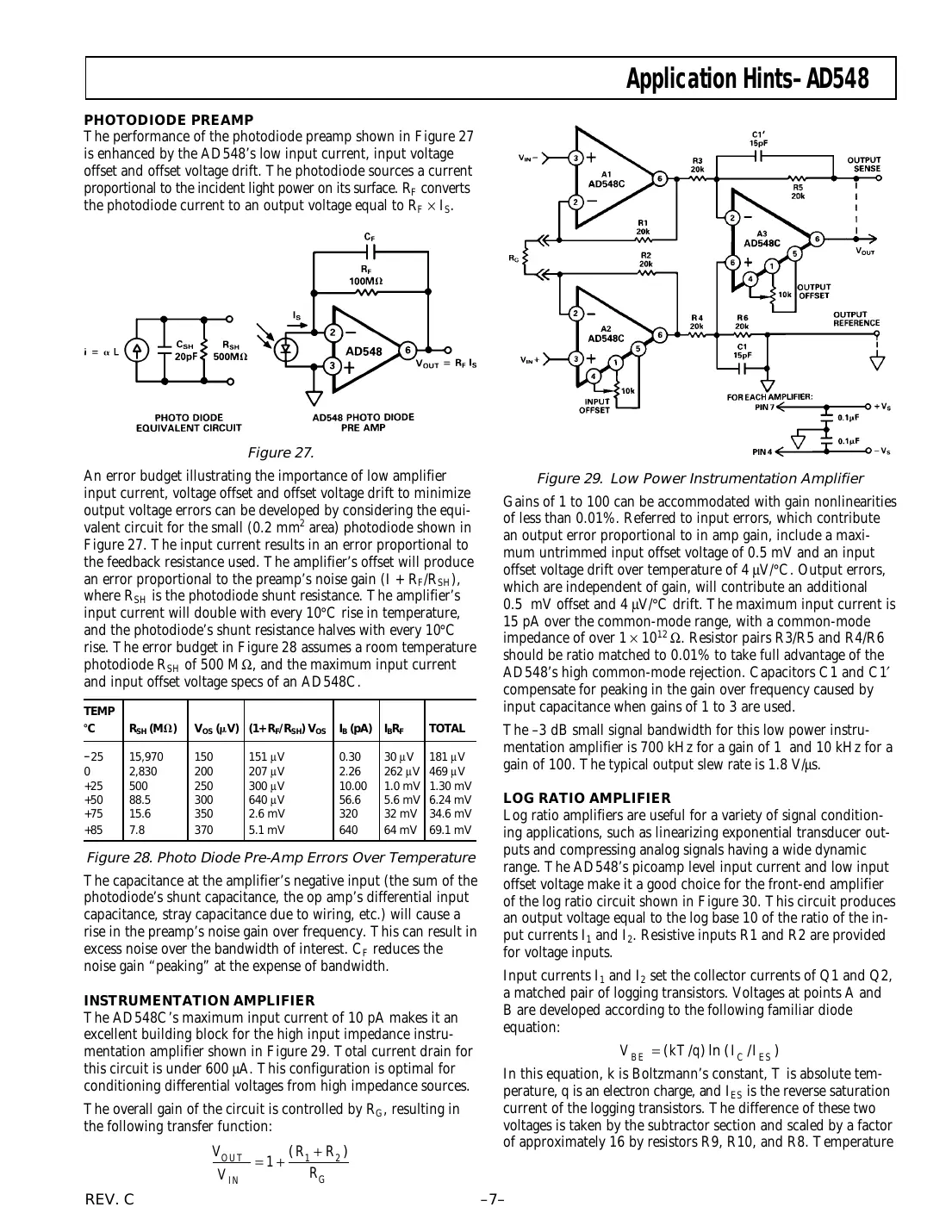ad548 Datasheet Page 7