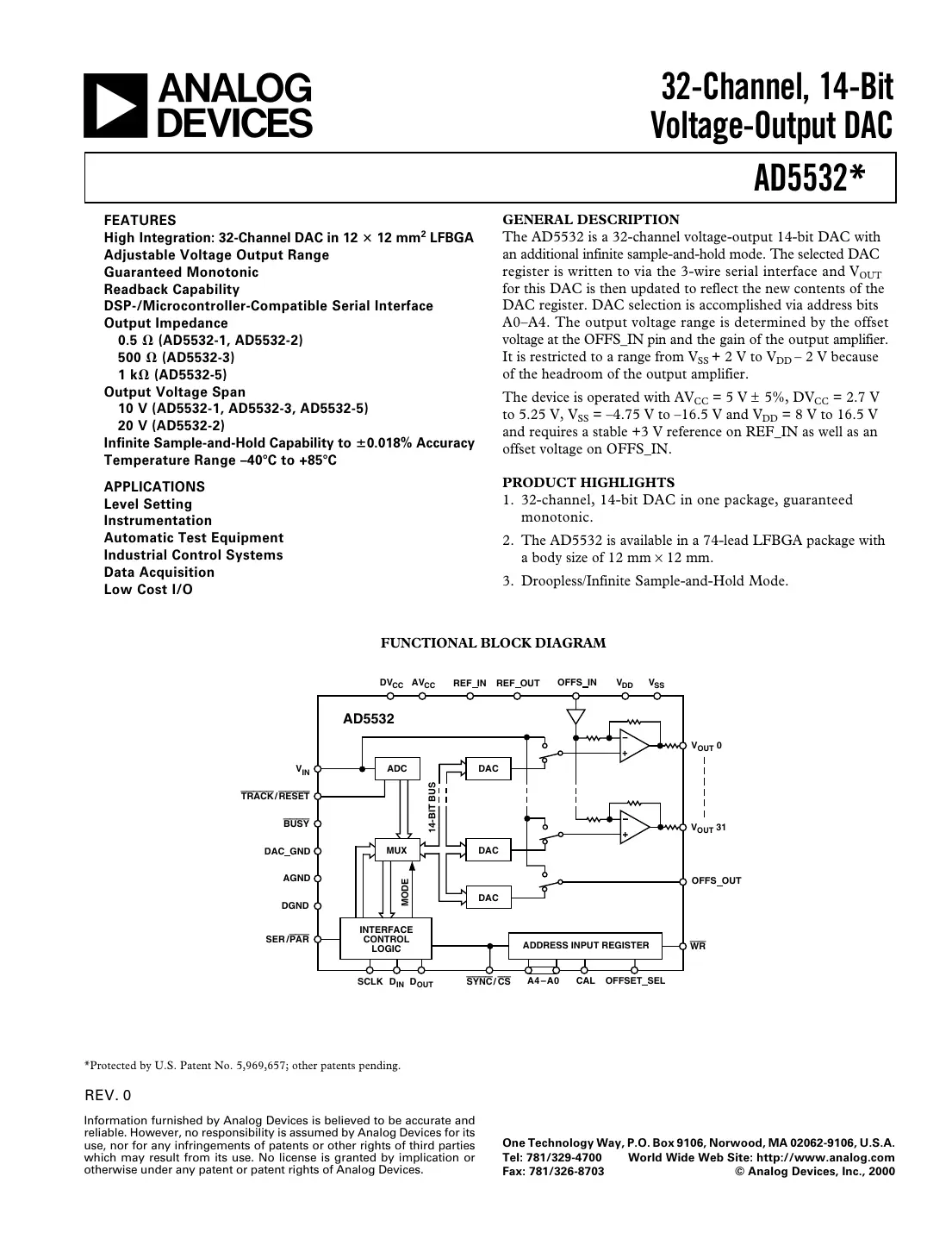 ad5532 Datasheet Page 1