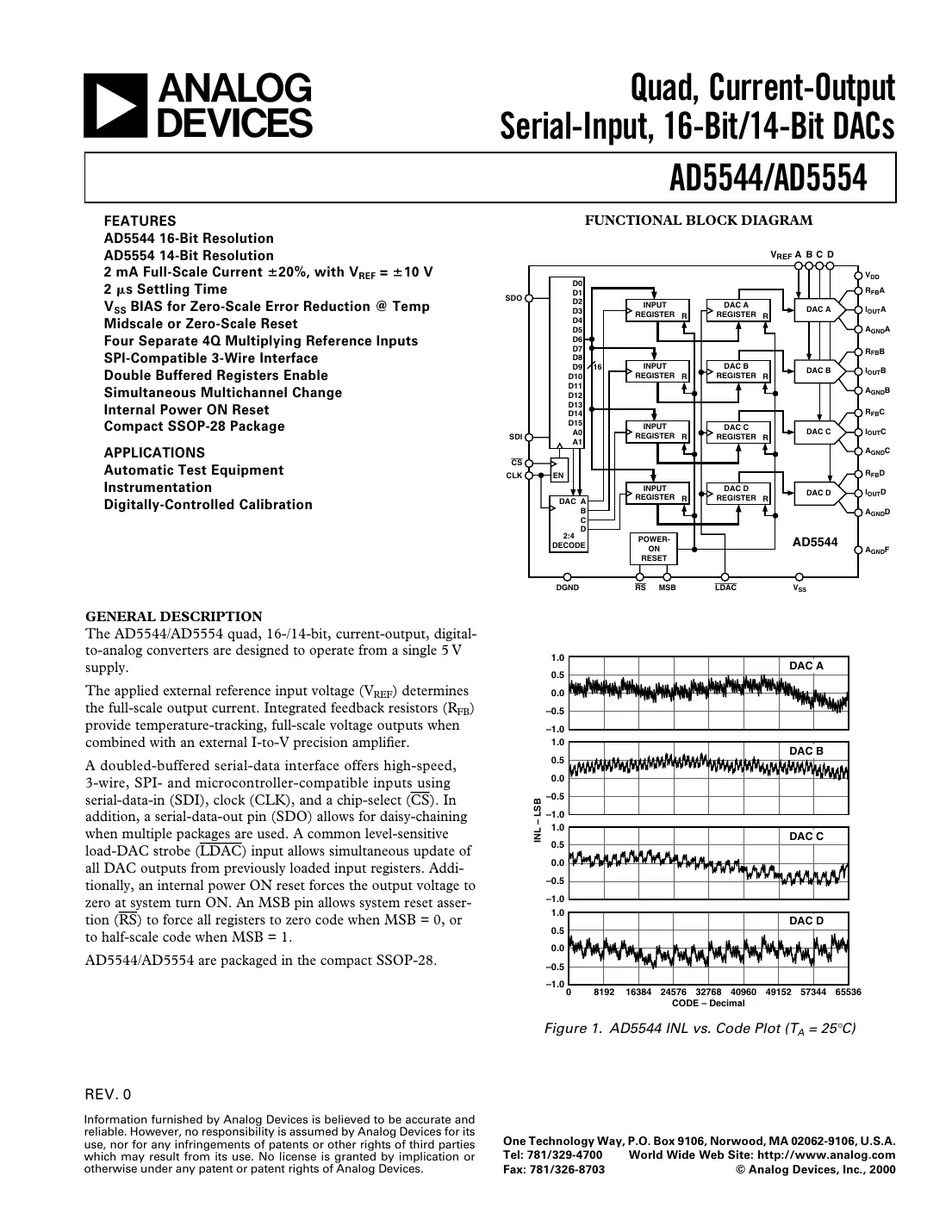 ad5544 Datasheet Page 1