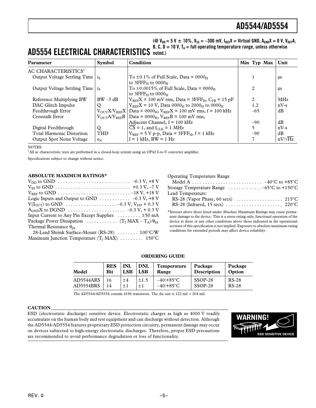 ad5544 Datasheet Page 5