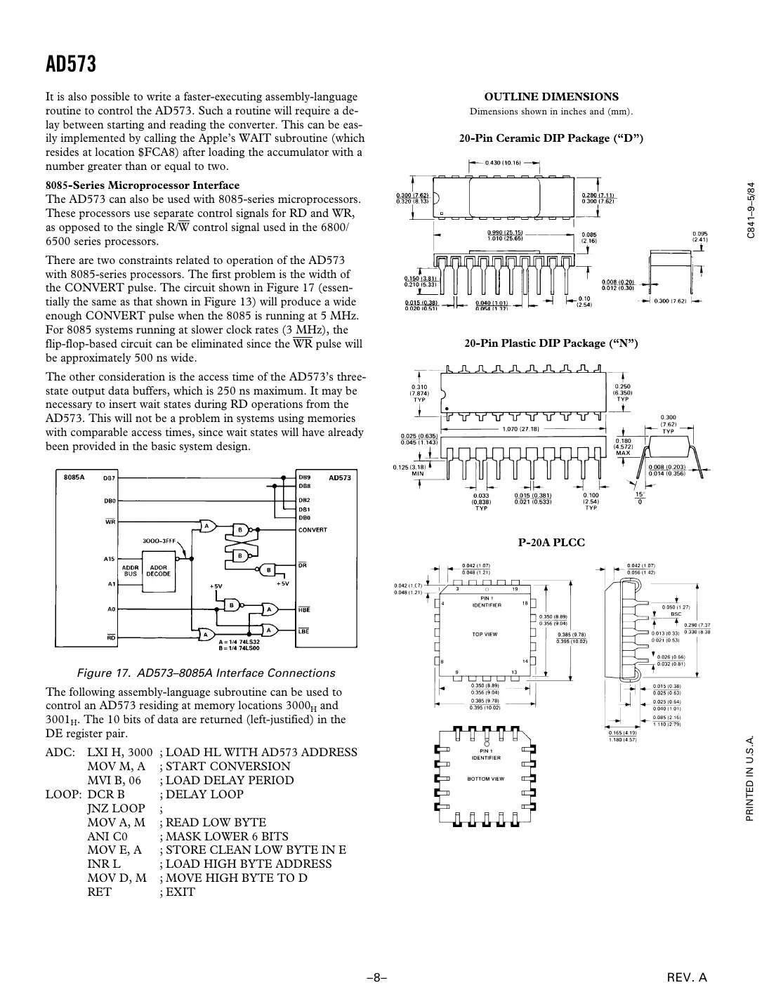 ad573 Datasheet Page 8