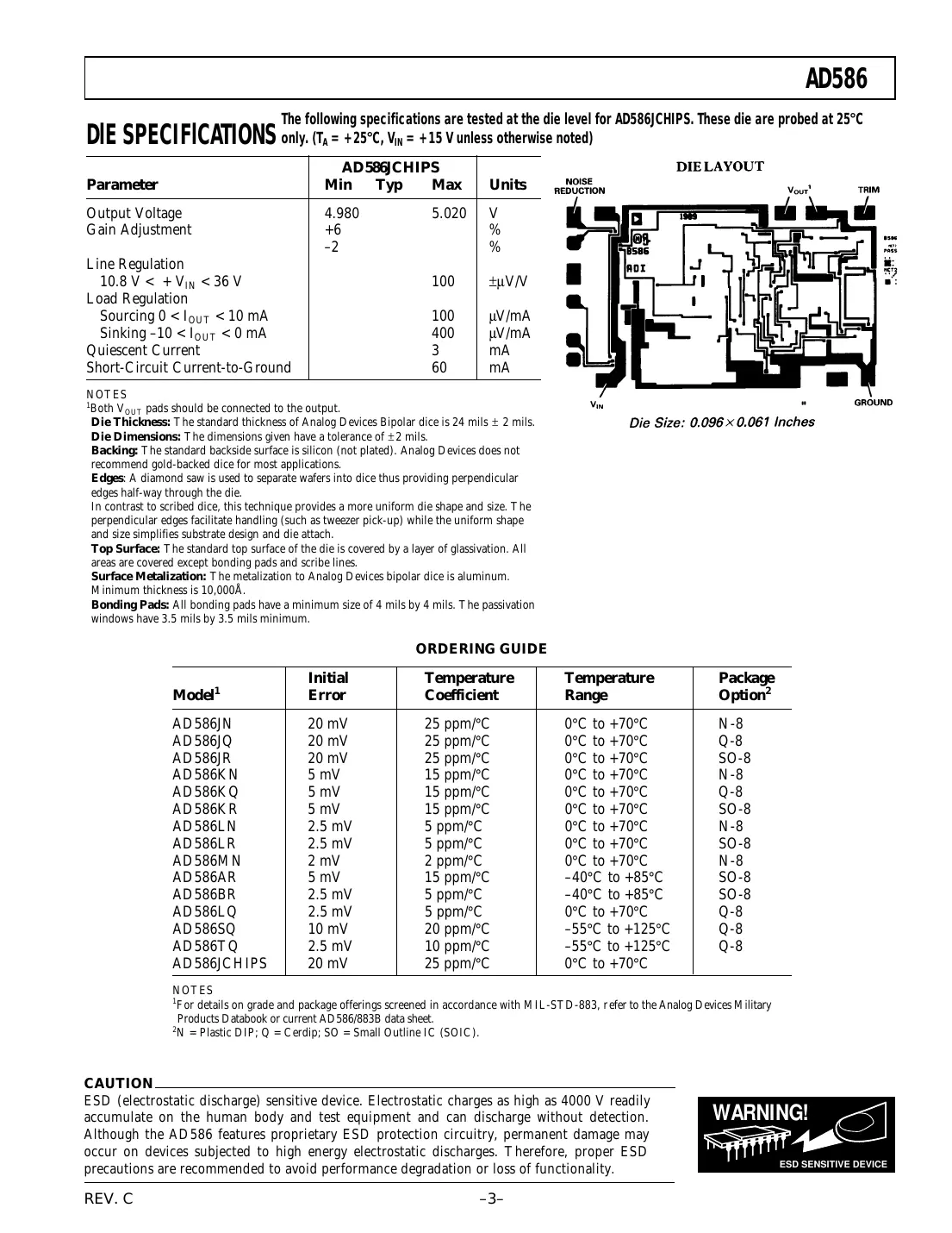 ad586 Datasheet Page 3