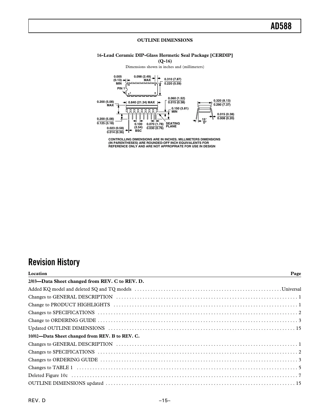 ad588 Datasheet Page 15