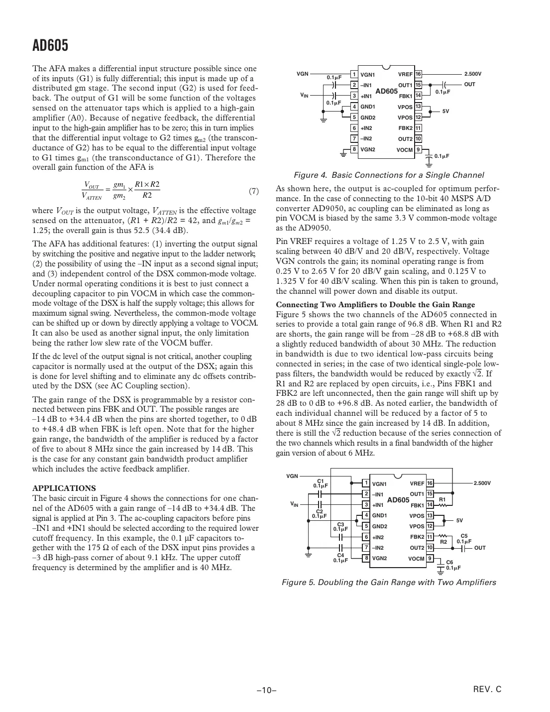 ad605 Datasheet Page 10