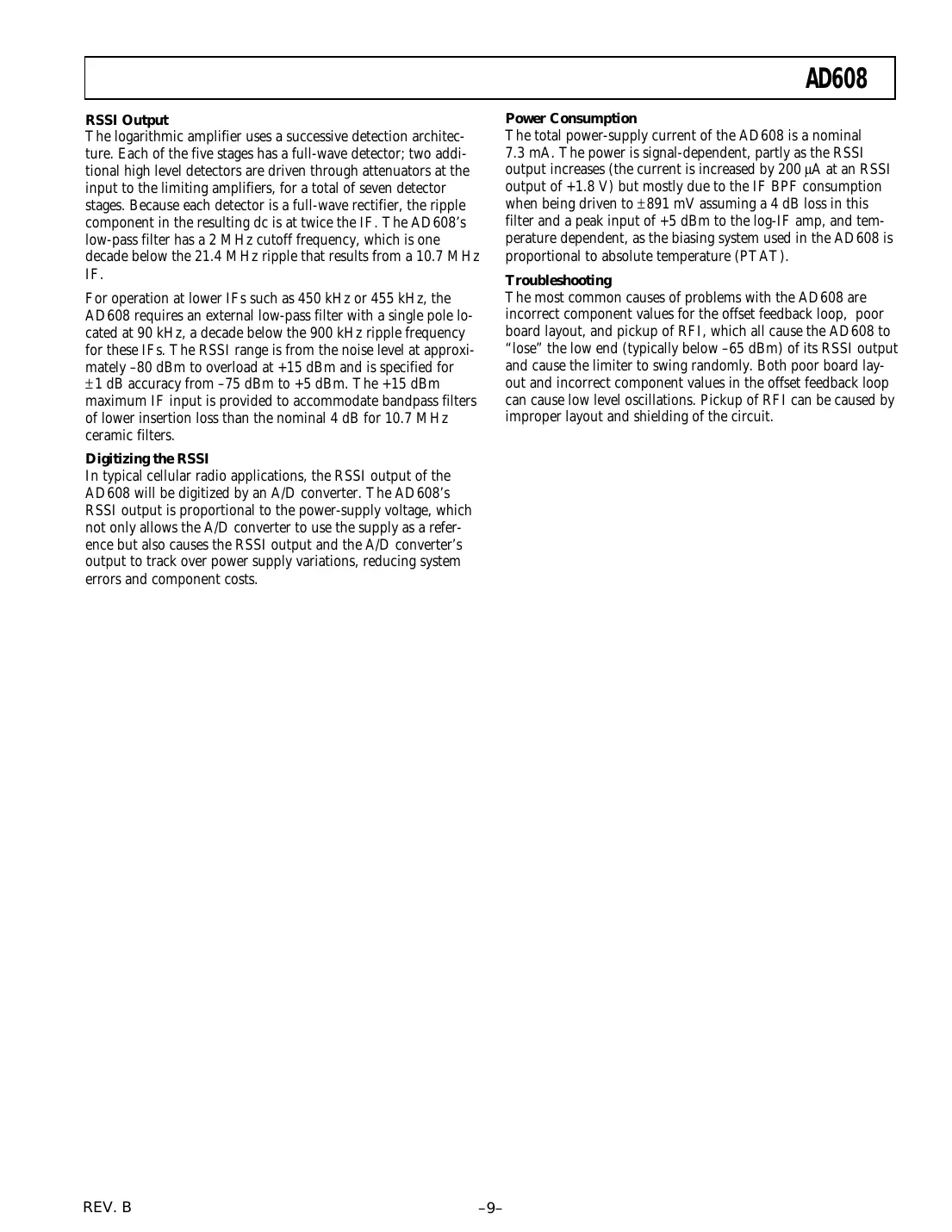 ad608 Datasheet Page 9