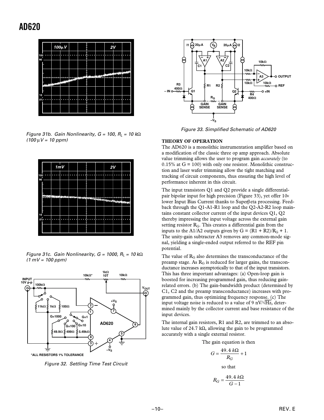 ad620 Datasheet Page 10
