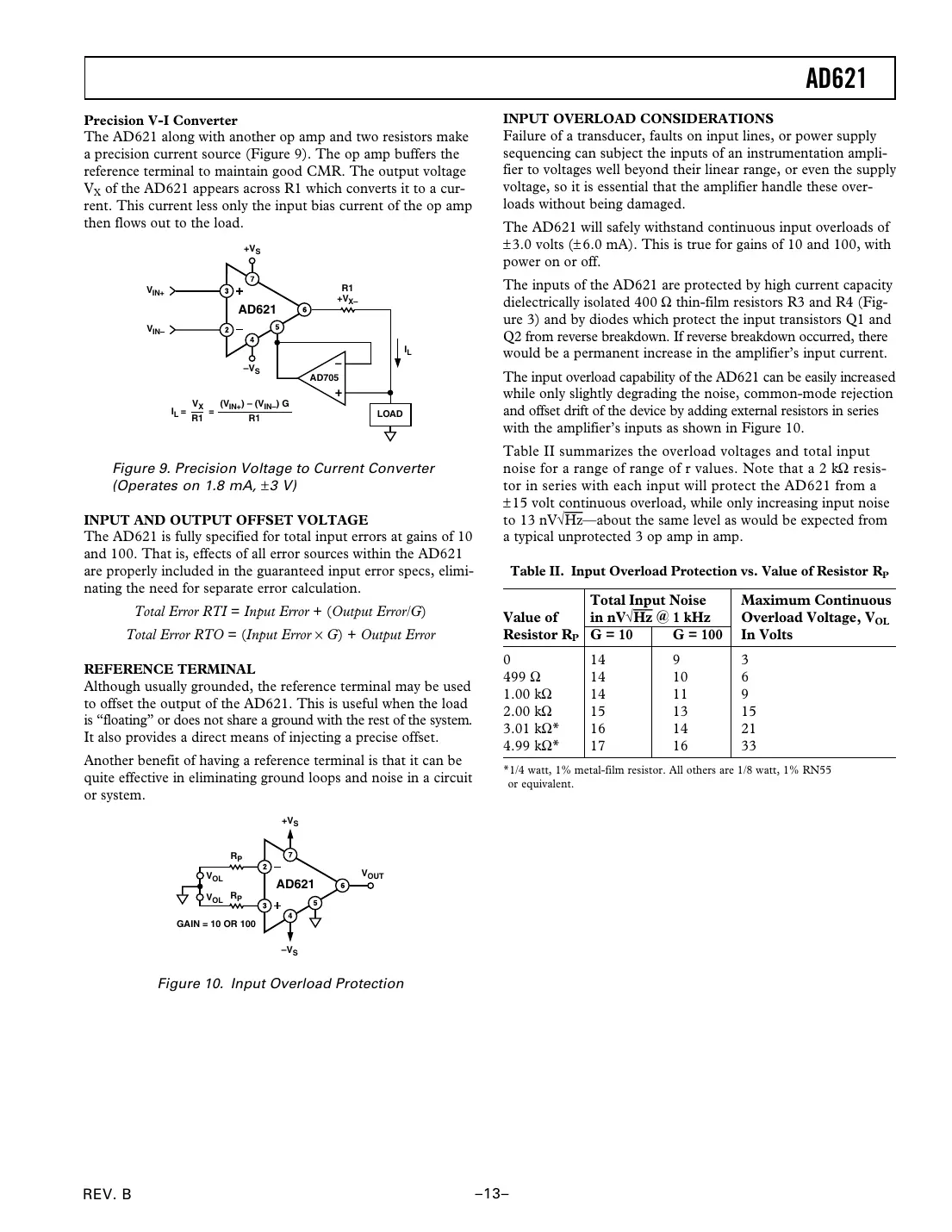 ad621 Datasheet Page 13