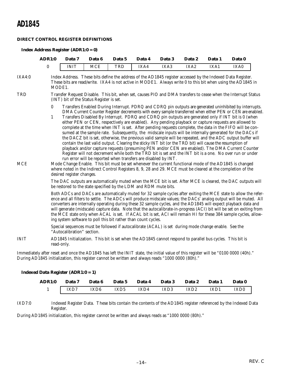 ad1845 Datasheet Page 14