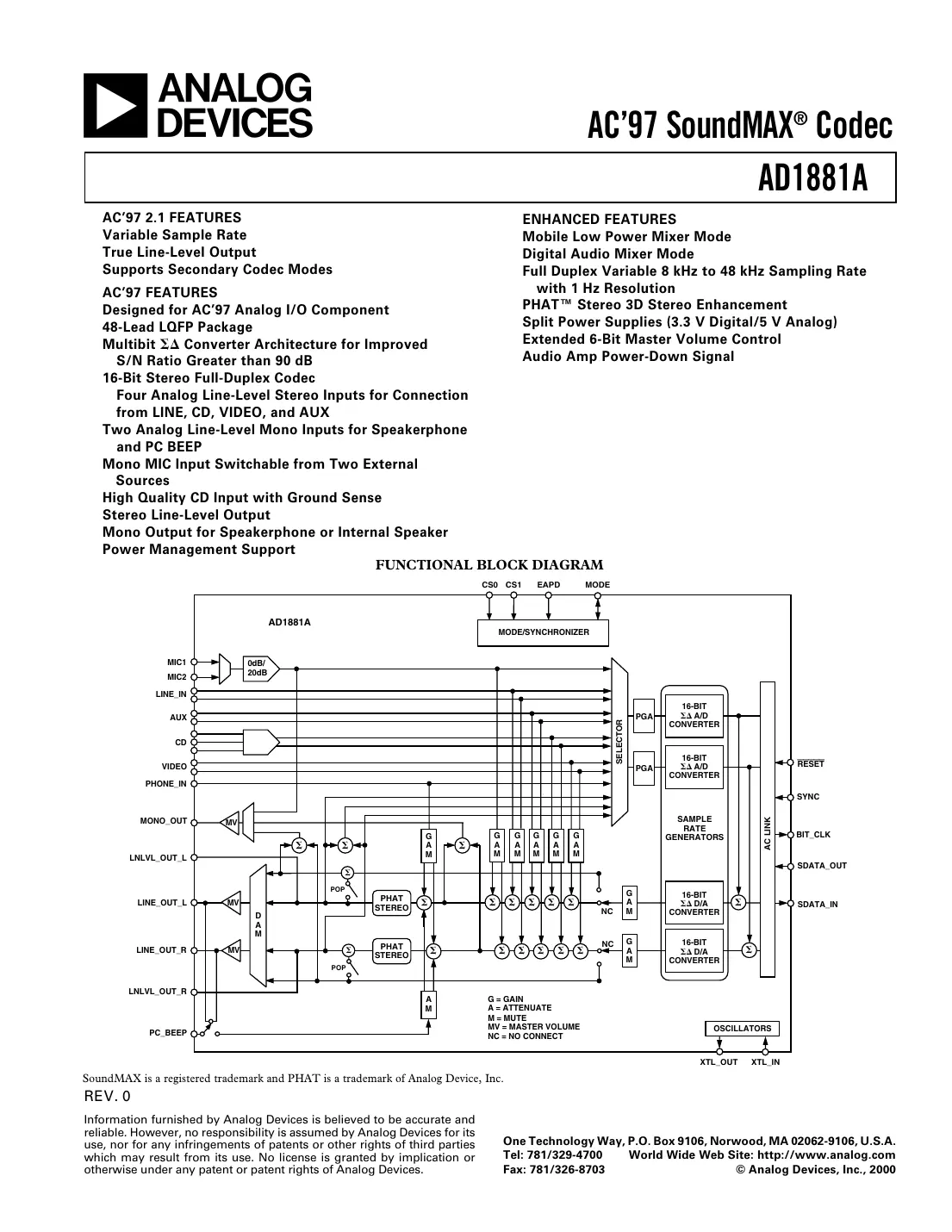 ad1881a Datasheet Page 1