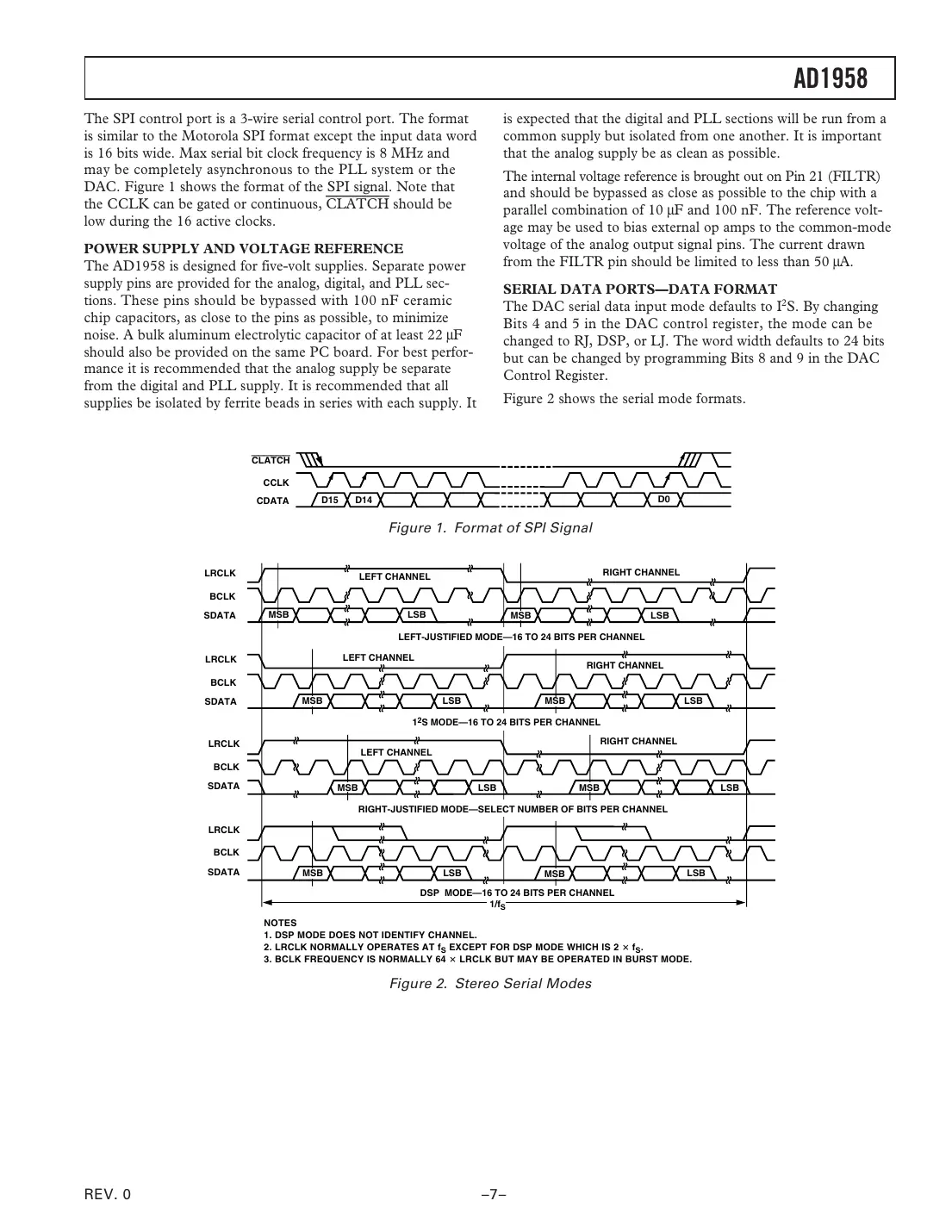 ad1958 Datasheet Page 7